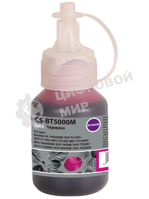 Чернила Cactus CS-BT5000M пурпурный 48мл для Brother HL-T4000DW, DCP-T510W, DCP-T710W, MFC-T810W, MFC-T910DW, MFC-T4500DW, DCP-T420W, DCP-T520W, DCP-T720DW, DCP-T820DW, MFC-T920DW