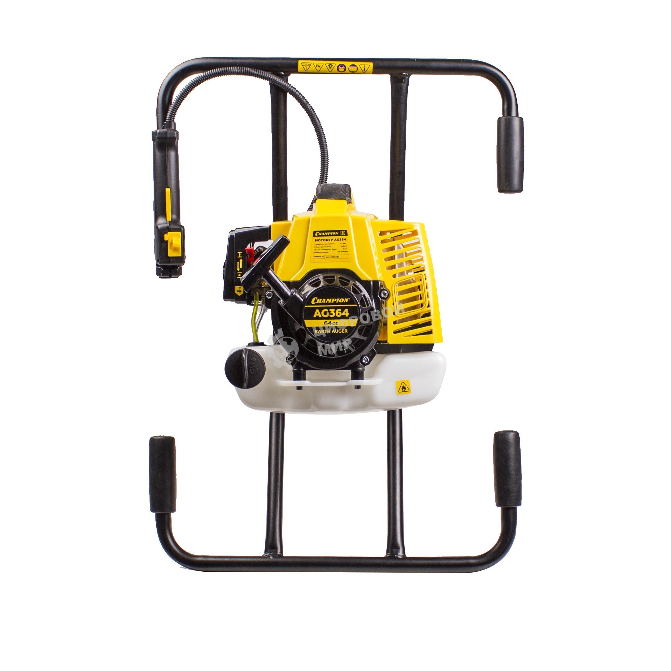 Мотобур Champion AG364, 2.2кВт, 64см3, 12.8кг