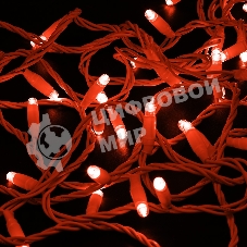 Гирлянда Neon-night Нить 10м, постоянное свечение, белый ПВХ, 230В, красный