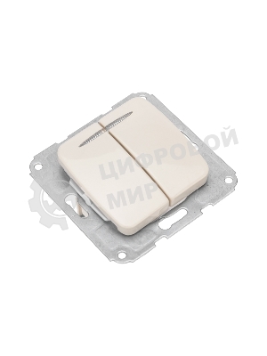 Выключатель DEA 2кл (инд) с/у 10А мех. бежевыйевый Kranz (1/10/120)