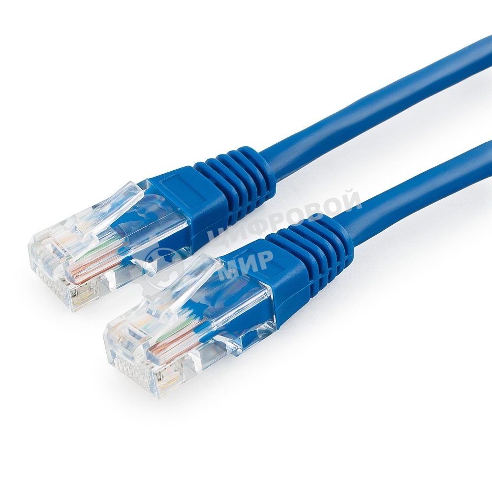 Патч-корд медный UTP Cablexpert PP10-7.5M/B cat.5, 7.5м, литой, многожильный, синий