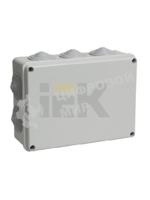 Коробка распаячная ОП 190х140х70 IP55 КМ41244 RAL7035 (10 гермовводов) IEK UKO11-190-140-070-K41-55