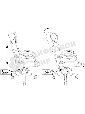 Кресло Бюрократ T-9928WALNUT/ECO черный, экокожа
