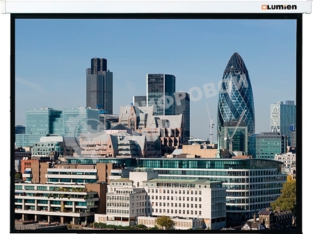 Экран LMC-100105 с электроприводом Lumien Master Control 244x244 см Matte White FiberGlass черная кайма по периметру