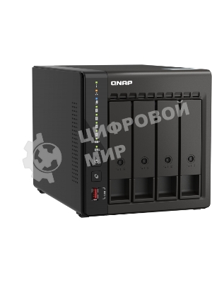 Сетевое хранилище SMB QNAP TS-453E-8G NAS, 4-tray w/o HDD. 2xHDMI-port. 4-core Celeron J6412 2-2.6 GHz, 8Gb DDR, 2x2.5Gb LAN, 2 x M.2 2280 PCIe Gen 3 x2, 2x USB 3.2 Gen 2 (10Gbps) Port, 2x USB 2.0 port