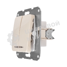 Выключатель DEA 2кл (инд) с/у 10А мех. бежевыйевый Kranz (1/10/120)