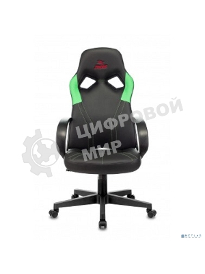 Кресло игровое Бюрократ ZOMBIE RUNNER черный/зеленый искусственная кожа крестовина пластик