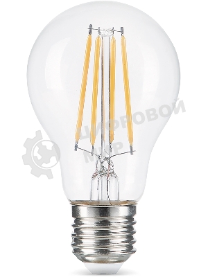 Лампа светодиодная Gauss Filament 102902112 12Вт цок.: E27 груша 185B св. свеч. белый теп. грушевидная (упак.: 10 шт)