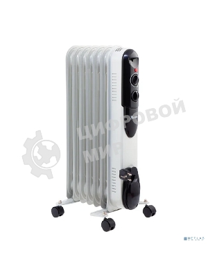 Обогреватель масляный MTX OCH-1500, белый, 1500 Вт, 15 м2, термостат