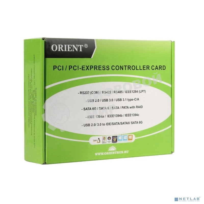 Контроллер ORIENT XWT-PE4SV2LP, PCI-E to COM 4-port (WCH CH384) Low Profile oem 