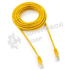 Патч-корд медный UTP Cablexpert PP10-7.5M/Y cat.5, 7.5м, литой, многожильный, желтый