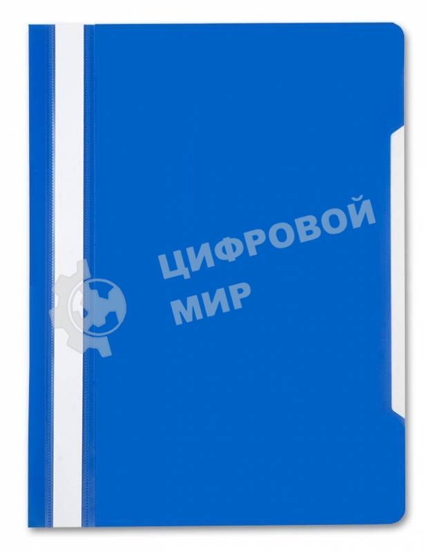 Папка-скоросшиватель Бюрократ -PS20BLUE A4 прозрач.верх.лист пластик синий
