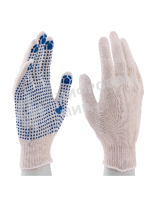 Перчатки трикотажные, с ПВХ точкой, 10 класс Россия