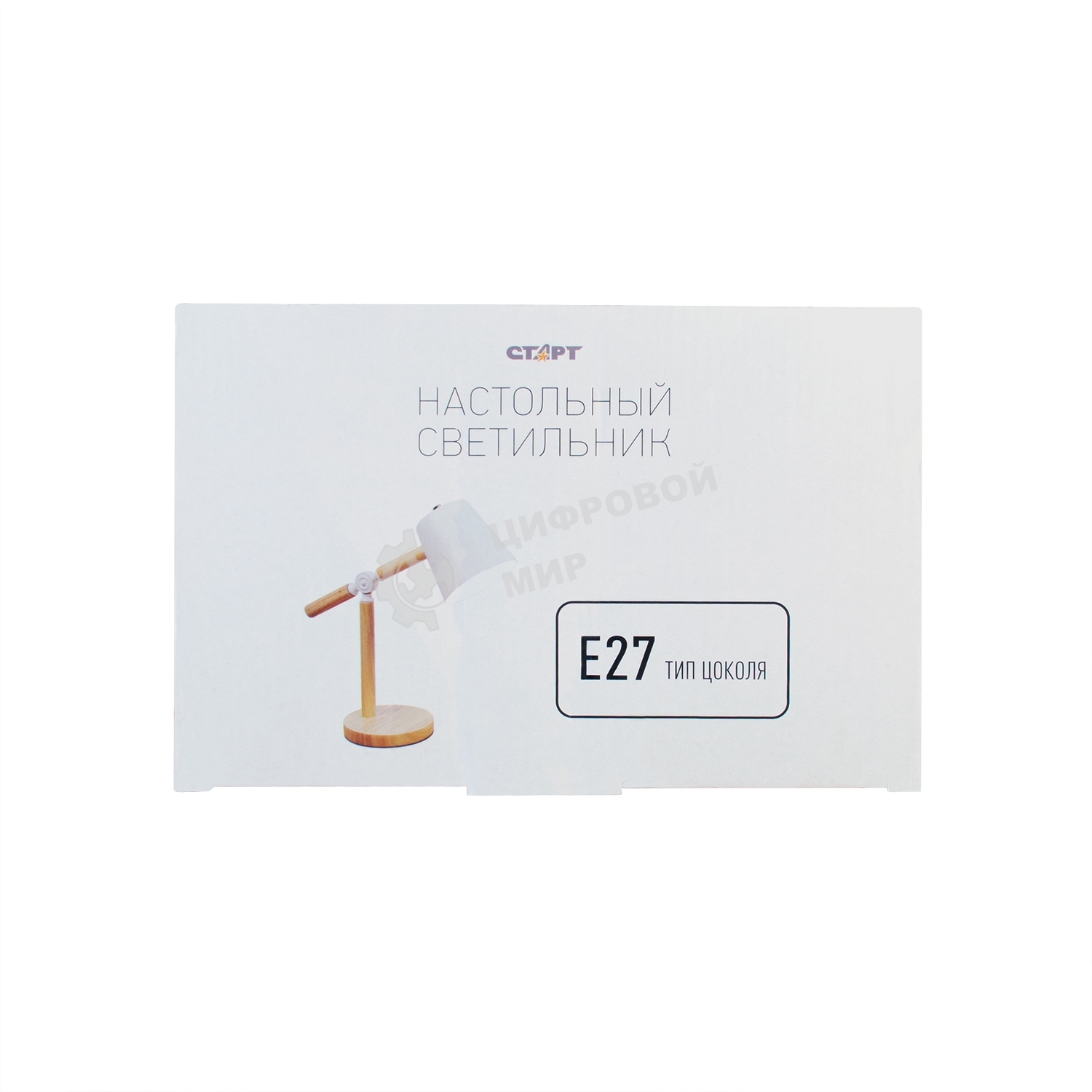 Светильник настольный СТАРТ CT83, E27, до 40Вт, 1,5м, белый