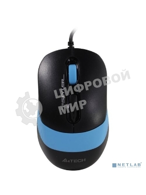 Мышь проводная A4Tech Fstyler FM10 черный/синий, 1600 dpi, USB, кнопки - 4