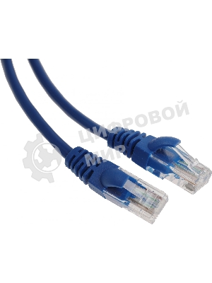 Патч-корд Premier PP12-1M/B 1000Гбит/с UTP 4 пары cat.5E CCA molded 1м синий RJ-45 (m)-RJ-45 (m)