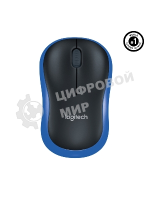 Мышь беспроводная Logitech M185 синий, 1000 dpi, радиоканал, USB, кнопки - 3