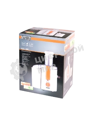 Соковыжималка Mystery MJE-1901 белый, центробежная, 900 Вт, 900 мл, механическое