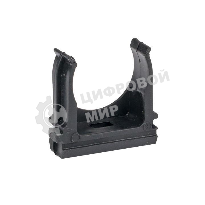 Держатель для труб (клипса) d25мм черный (уп.10шт) Plast EKF derj-z-25b