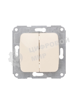 Выключатель DEA 2кл с/у 10А мех. бежевый Kranz (1/10/120)