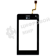 Сенсорное стекло (тачскрин) для LG VIEWTY KU990, черное