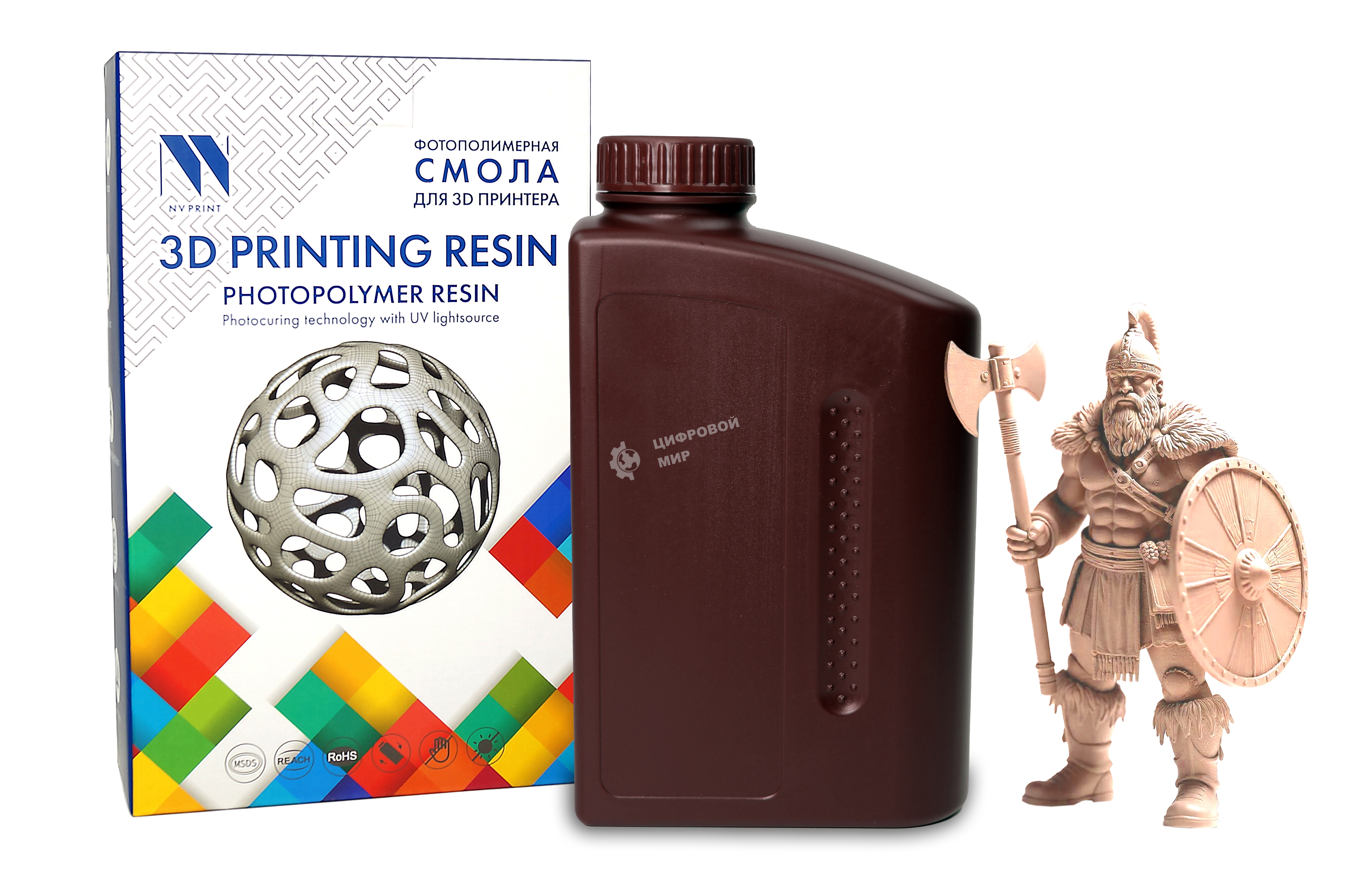 Фотополимерная смола NVPrint ABS Like Resin Beige для 3D печати 1 кг (бут)
