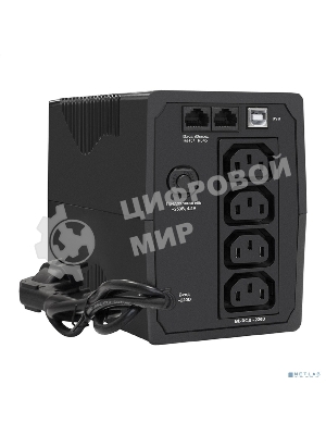 Источник бесперебойного питания ExeGate SpecialPro UNB-600.LED.AVR.4C13.RJ.USB 600VA/360W, LED, AVR, 4*C13, RJ45/11, USB, черный