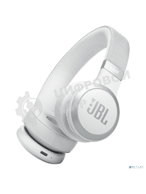 Беспроводные/проводные наушники JBL Live 670NC белый, накладные, Bluetooth + проводной, адаптивное шумоподавление