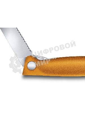 Нож кухонный Victorinox Swiss Classic (6.7836.F9B) стальной для овощей лезв.110мм серрейт. заточка оранжевый блистер