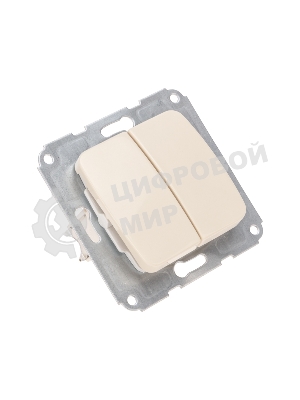 Выключатель DEA 2кл с/у 10А мех. бежевый Kranz (1/10/120)