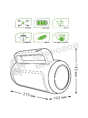 Фонарь прожекторный Gauss модель GFL603 8W 400lm lead acid 1500mAh диммируемый LED 1/10/20