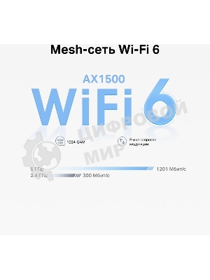 Бесшовный Mesh роутер TP-Link Deco X10 (DECO X10(3-PACK)) AX1500 10/100/1000BASE-TX белый (упак.:3шт)