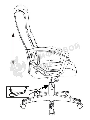 Кресло Zombie 10 черный/белый, экокожа, 120 кг, механизм качания