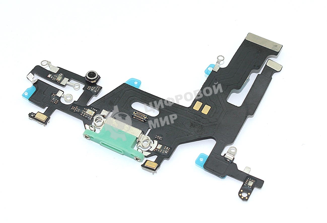 Шлейф разъема питания для iPhone 11 зеленый