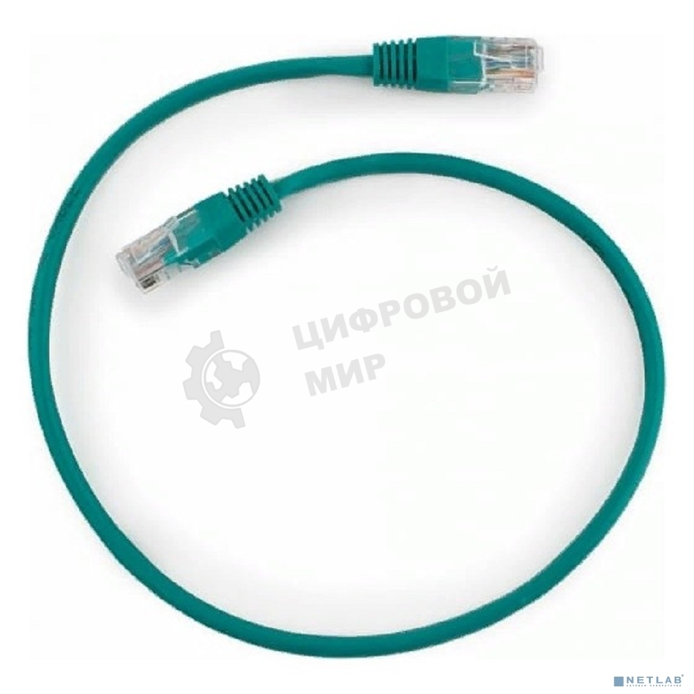 Патч-корд UTP Cablexpert PP12-0.5M/G cat.5e, 0.5м, литой, многожильный, зеленый