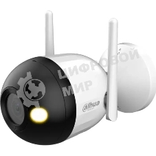 Уличная цилиндрическая IP-видеокамера Dahua DH-IPC-F2CP-PV-0280B Smart Dual Light 2Мп, 1/3” CMOS, объектив 2.8мм, видеоаналитика, ИК 30м, LED 30м, микрофон, динамик, Wi-Fi 2.4ГГц, IP67, металл пластик