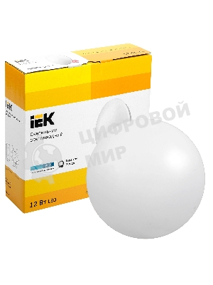 Светильник светодиодный ДПБ 1001 12Вт 4000K IP20 круг бел. IEK LDPB0-1001-12-4000-K01
