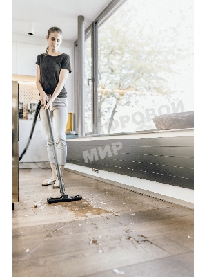Строительный пылесос Karcher WD 3 P S V-17/4/20 желтый, 1000 Вт, уборка сухая/сбор воды, пылесборник мешок/контейнер, 17 л