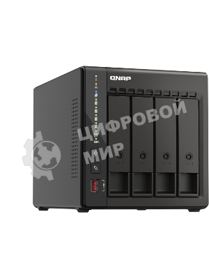 Сетевое хранилище SMB QNAP TS-453E-8G NAS, 4-tray w/o HDD. 2xHDMI-port. 4-core Celeron J6412 2-2.6 GHz, 8Gb DDR, 2x2.5Gb LAN, 2 x M.2 2280 PCIe Gen 3 x2, 2x USB 3.2 Gen 2 (10Gbps) Port, 2x USB 2.0 port