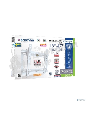 Кронштейн Kromax IDEAL-6 белый, для LED/LCD TV 15
