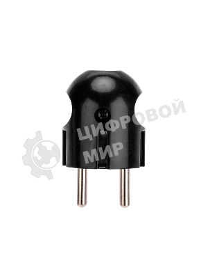 Вилка Евро Rexant прямая с з/к 16А черная