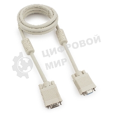 Кабель Gembird удлинитель VGA Premium,1.8м,15M/15F,тройн. экран,феррит. кольца,пакет