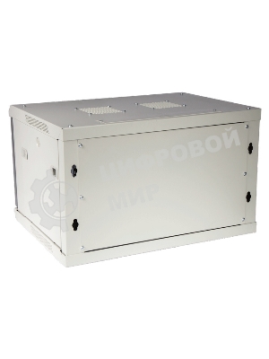 Шкаф настенный серии Pro, 9U 600x450, стеклянная дверь