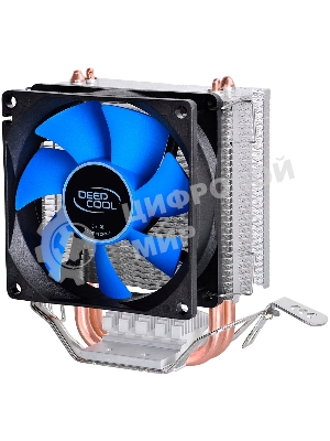 Кулер для процессора DEEPCOOL ICE EDGE MINI FS V2.0 синий, 80 мм, алюминий/медь, 2200 об/мин, 24.7 дБ, 3 pin, 100 Вт, 112 мм