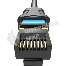 Патч-корд удлинитель Vention прямой SSTP cat.6, RJ45 - 2м. черный