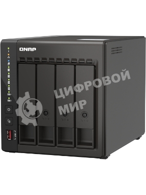 Сетевое хранилище SMB QNAP TS-453E-8G NAS, 4-tray w/o HDD. 2xHDMI-port. 4-core Celeron J6412 2-2.6 GHz, 8Gb DDR, 2x2.5Gb LAN, 2 x M.2 2280 PCIe Gen 3 x2, 2x USB 3.2 Gen 2 (10Gbps) Port, 2x USB 2.0 port
