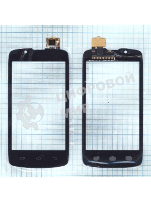 Сенсорное стекло (тачскрин) для Fly IQ4490 Era Nano 4, черное