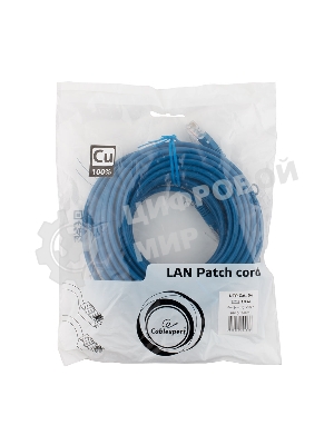 Патч-корд медный UTP Cablexpert PP10-10M/B cat.5, 10м, литой, многожильный, синий