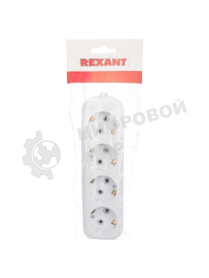 Колодка 4 гнезда c заземлением Rexant