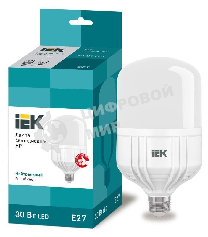 Лампа cветодиодная IEK LLE-HP-30-230-40-E27 HP 30Вт 230В 4000К E27